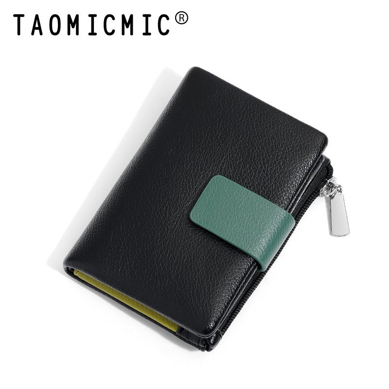 Women's Compact PU Leather Two-Fold Multi-Card Wallet - Image 2
