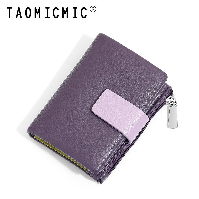 Women's Compact PU Leather Two-Fold Multi-Card Wallet - Image 4