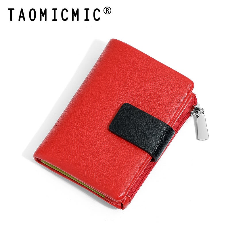 Women's Compact PU Leather Two-Fold Multi-Card Wallet - Image 5