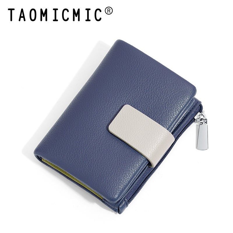 Women's Compact PU Leather Two-Fold Multi-Card Wallet - Image 3