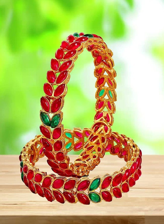 YouBella Bangles for Women Stylish Traditional Bangles for Women and Girls (2.4) - Image 4