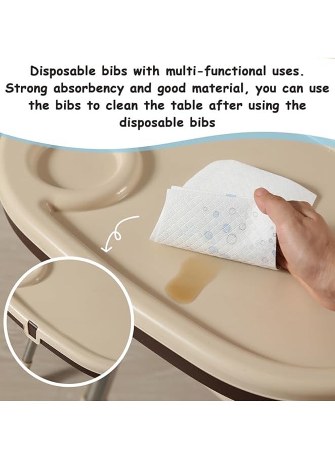 bbet - 50pcs Baby Bibs,Baby Disposable Bibs, Baby Disposable Travel Bibs for Girls and Boys with Individual Package - Soft, Leak Proof & Convenient - Image 1