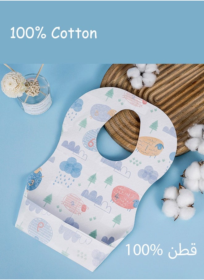 bbet - 50pcs Baby Bibs,Baby Disposable Bibs, Baby Disposable Travel Bibs for Girls and Boys with Individual Package - Soft, Leak Proof & Convenient - Image 1