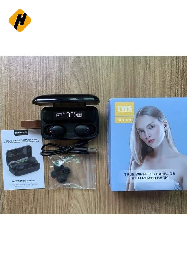 HuHa - B9 TWS Bluetooth 5.0 Wireless Earphone 8D HIFI Sound Sport MIC Earbuds Gaming Earbud Music Earphone - Image 1