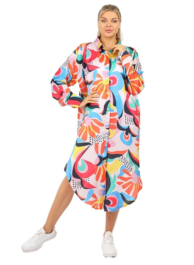Zmurud Silky Satin Blouse - Printed  - Image 1