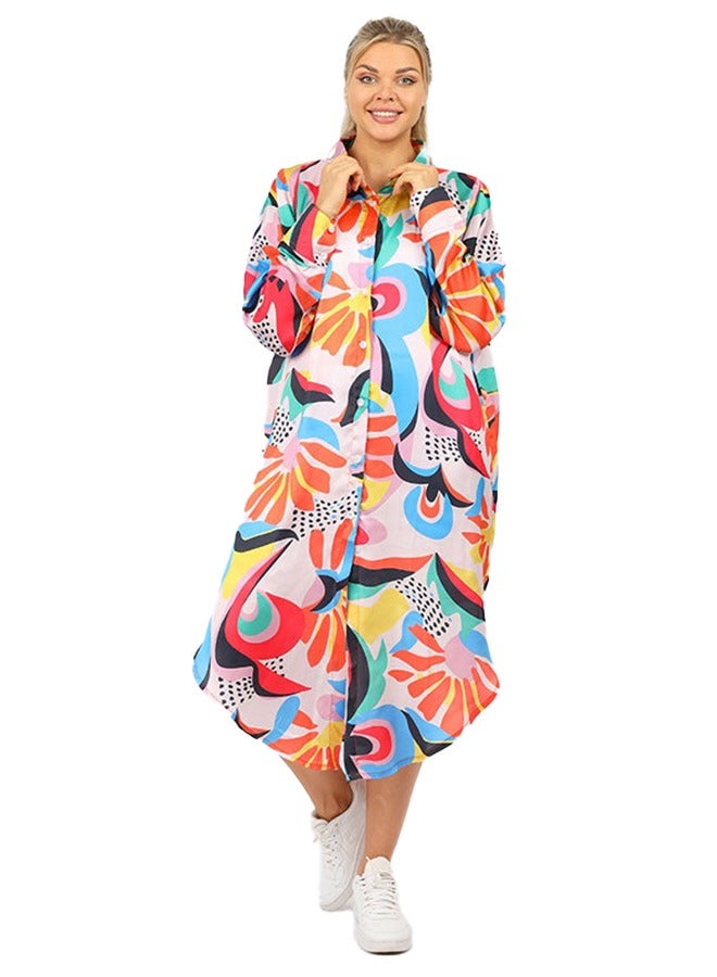 Zmurud Silky Satin Blouse - Printed  - Image 3