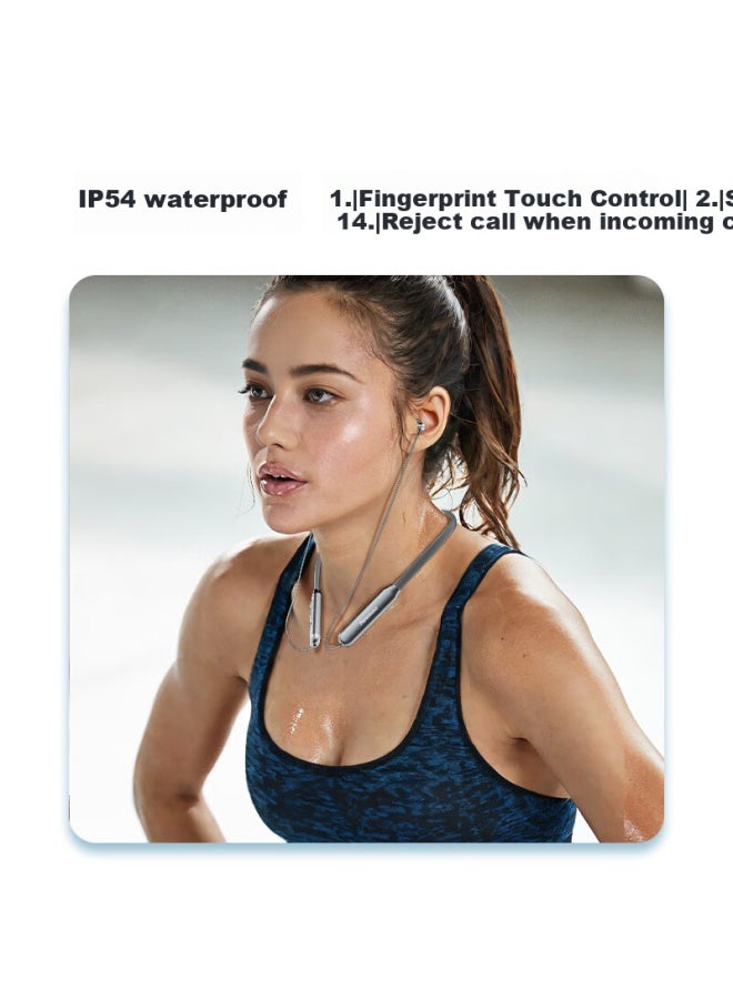 Newmine Sl80 Upgraded Version Neck Hanging Bluetooth Earphones Neck Hanging Wireless Sports Neck Hanging Super Long Battery Life Large Capacity Standby Waterproof Suitable For Huawei Apple Xiaomi Blac - Image 3