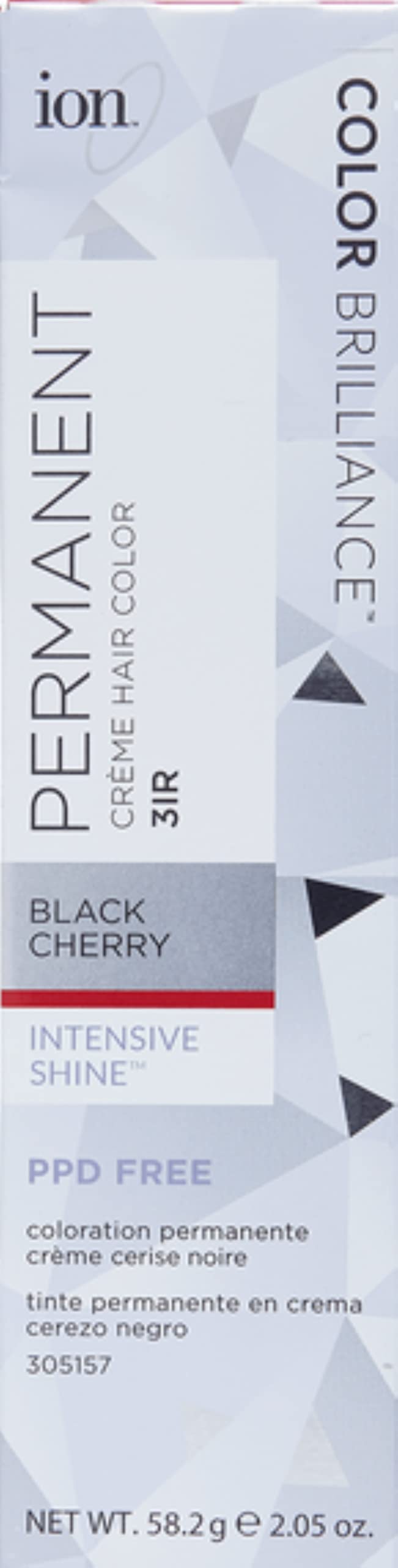 ion Inspired By Nature Permanent Hair Color Black Cherry 3IR made from 100 naturallyderived polymers cruelty free vegan PPD free recyclable packaging 205 oz