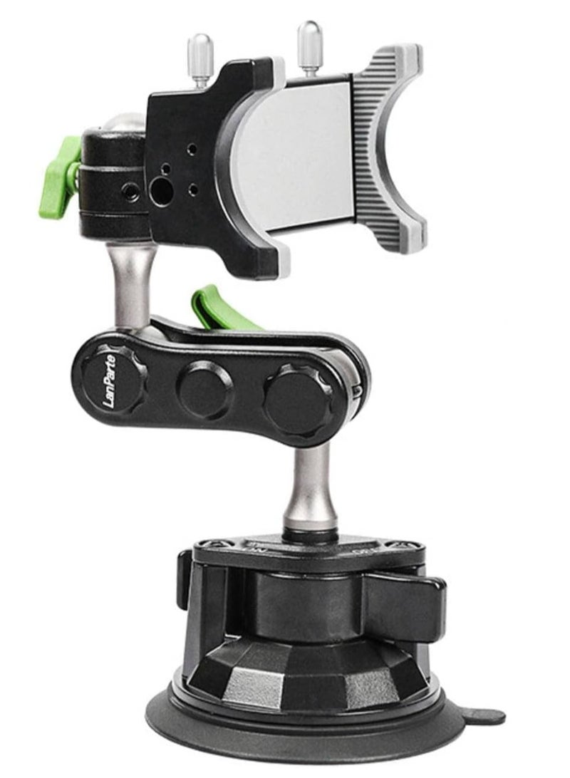 ELTRAZONE "Universal Ball Head Car Phone Mount – 360° Rotating Suction Cup Holder with Adjustable Arm" - Image 4