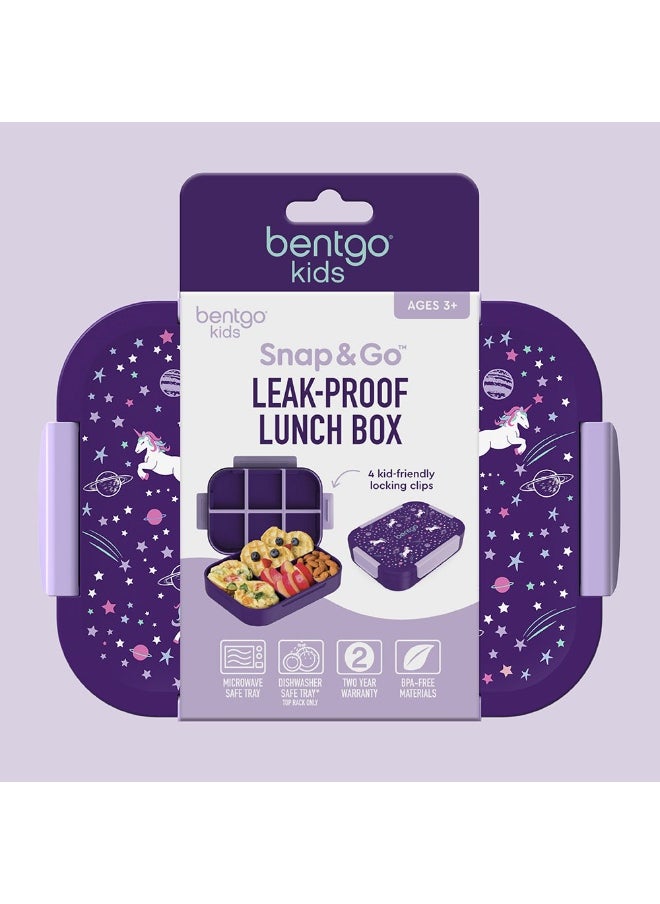 Bentgo Kids Prints 4 Compartment Slim Lunch Box Unicorn  - Image 2