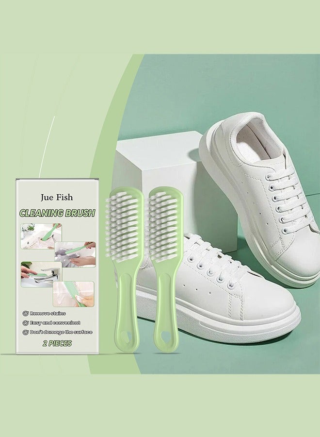 جوي فيش فرشاة تنظيف متعددة الأغراض من JUE FISH - تنظيف الأحذية المنزلية، وحوض المطبخ، وجدران الحوض، وإزالة الشحوم، وفرشاة ناعمة - تنظيف لطيف للأحذية، والأسطح المنزلية، والجدران، والبقع الصعبة - فرشاتان - Image 1