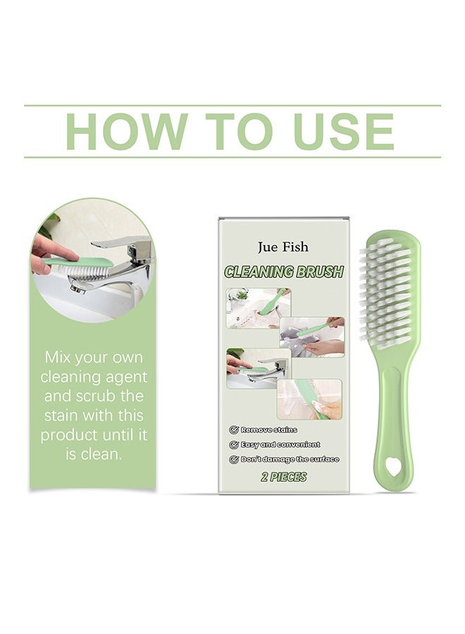 جوي فيش فرشاة تنظيف متعددة الأغراض من JUE FISH - تنظيف الأحذية المنزلية، وحوض المطبخ، وجدران الحوض، وإزالة الشحوم، وفرشاة ناعمة - تنظيف لطيف للأحذية، والأسطح المنزلية، والجدران، والبقع الصعبة - فرشاتان - Image 3