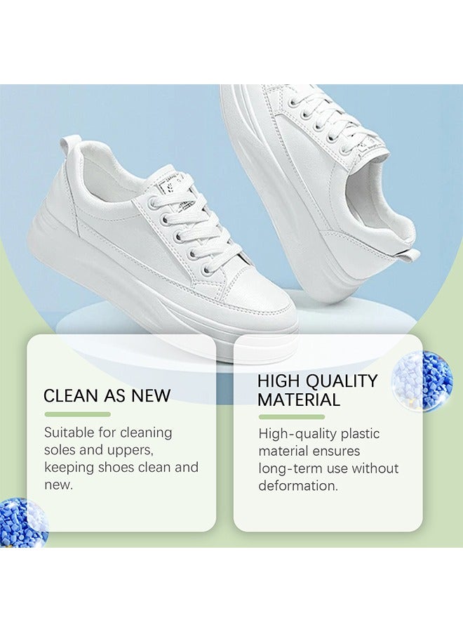 جوي فيش فرشاة تنظيف متعددة الأغراض من JUE FISH - تنظيف الأحذية المنزلية، وحوض المطبخ، وجدران الحوض، وإزالة الشحوم، وفرشاة ناعمة - تنظيف لطيف للأحذية، والأسطح المنزلية، والجدران، والبقع الصعبة - فرشاتان - Image 4