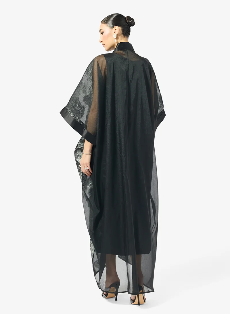 Golden Apple  Vneck Organza Abaya for Women | Best Price UAE