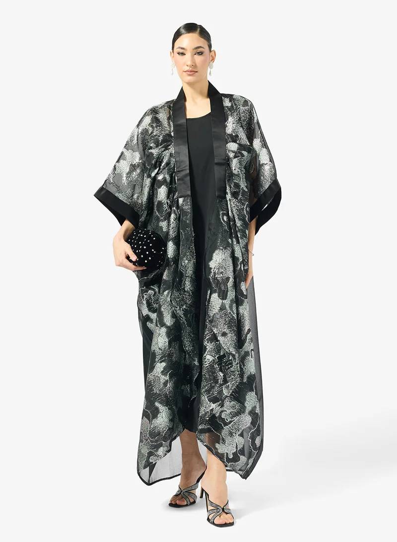 Golden Apple  Vneck Organza Abaya for Women | Best Price UAE