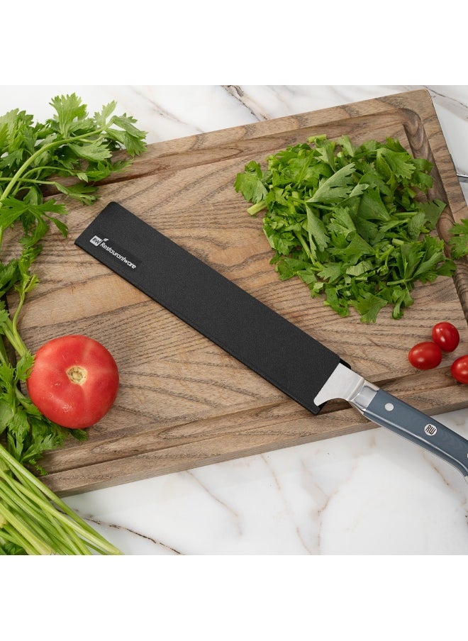 Restaurantware Sensei 10.5 x 2 Inch Knife Sleeve, 1 Knife Protector - Fits Chef Knife, Felt Lining, Black Plastic Knife Blade Guard, Durable, Cut-Proof  - Image 4