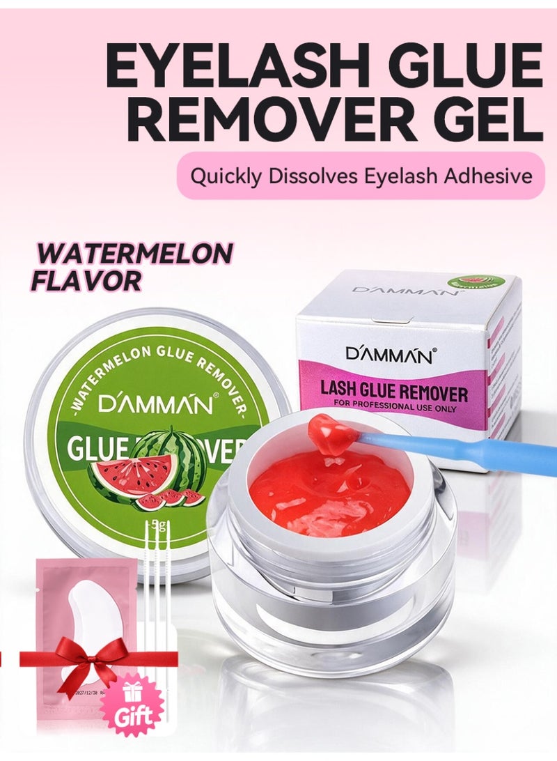 D'AMMA'N DAMMAN 5g Professional Watermelon Eyelash Glue Remover Gel - Quick Dissolving Lash Extension Adhesive Remover, Safe Gentle Non-Irritating Salon Formula - Image 1