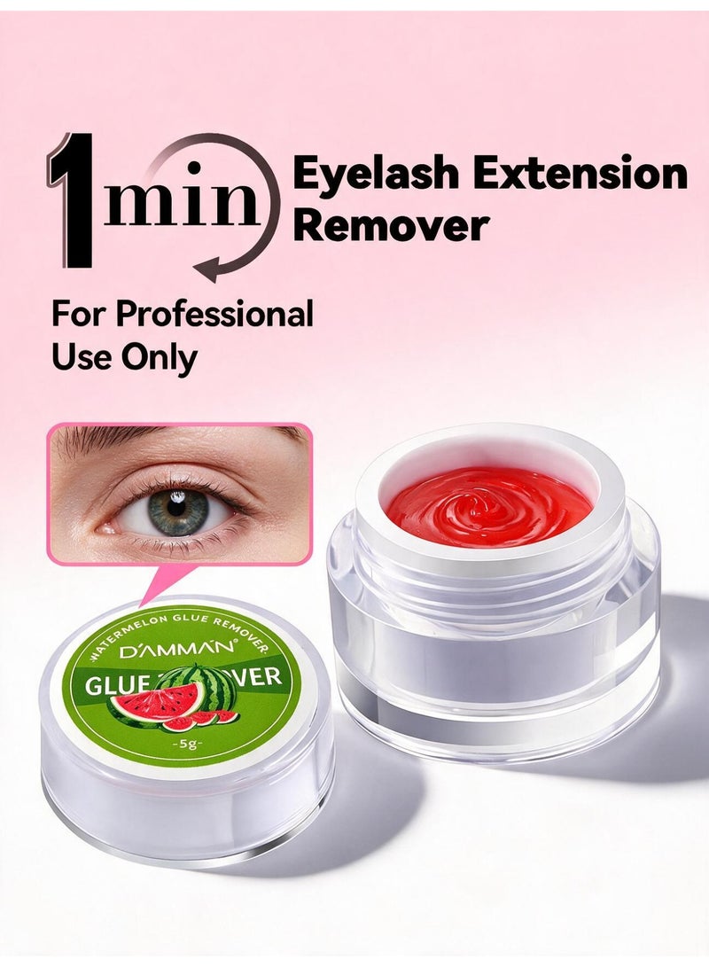 D'AMMA'N DAMMAN 5g Professional Watermelon Eyelash Glue Remover Gel - Quick Dissolving Lash Extension Adhesive Remover, Safe Gentle Non-Irritating Salon Formula - Image 5