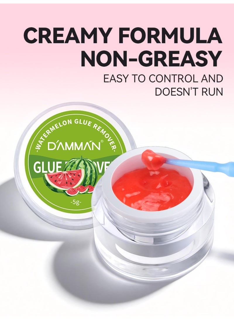 D'AMMA'N DAMMAN 5g Professional Watermelon Eyelash Glue Remover Gel - Quick Dissolving Lash Extension Adhesive Remover, Safe Gentle Non-Irritating Salon Formula - Image 4