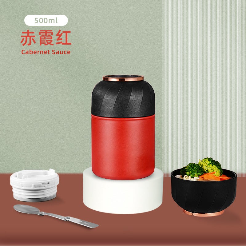 Stew Beaker 304 Stainless Steel Dual-Purpose Large-Capacity Thermos Cup Portable Household Stew Pot Gift Cup - Image 1