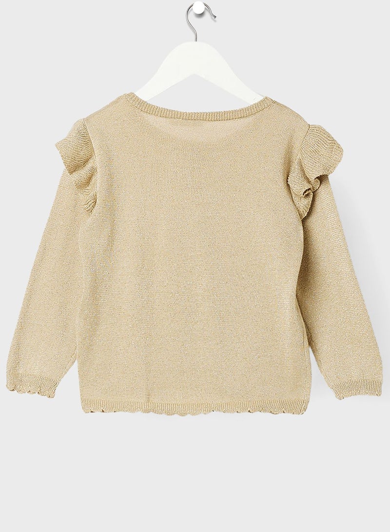 Kids Glitter Knitted Cardigan