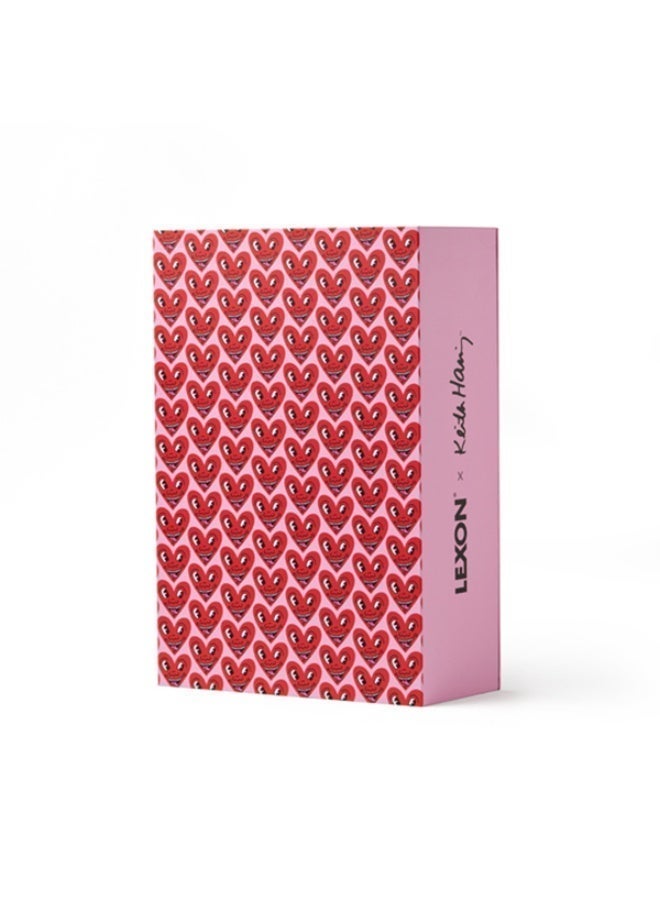 LEXON Gift Set X Keith Haring - Heart (Mino+ Speaker, Mina M LED Lamp, Flip+ Alarm Clock, & Tykho 3 Fm Radio & Speaker) - Image 2