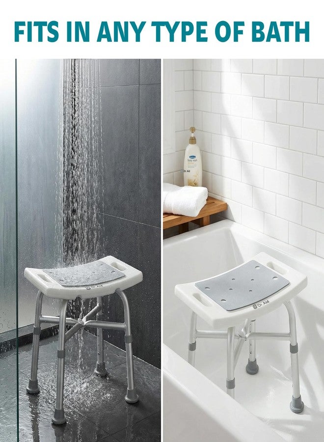 Dr. Aid Shower Chair for Inside Shower - 400 lbs, 5-Height Adjustable Bathroom Stool for Adults, Seniors & Disabled - 3-Minute Tool-Free Assembly, Anti-Slip Bath Bench for Tub & Small Showers - Image 4