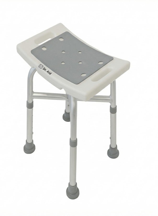 Dr. Aid Shower Chair for Inside Shower - 400 lbs, 5-Height Adjustable Bathroom Stool for Adults, Seniors & Disabled - 3-Minute Tool-Free Assembly, Anti-Slip Bath Bench for Tub & Small Showers - Image 1
