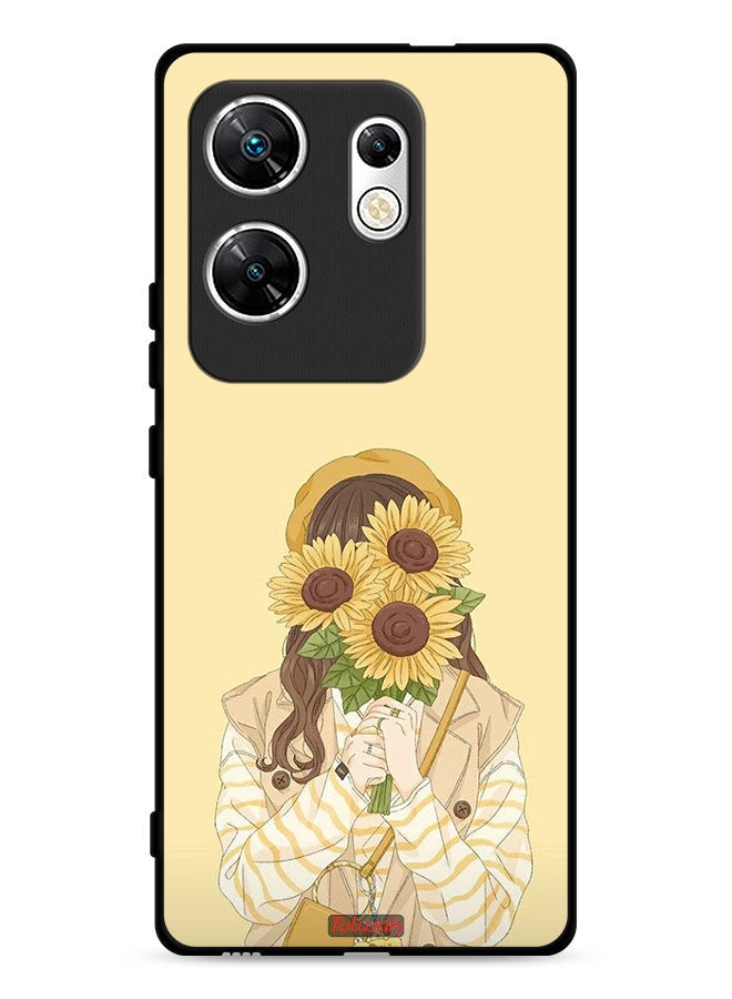 Tolwak Infinix Zero 30 4G Protective Case Cover Hide Face With Sunflowers - Image 1