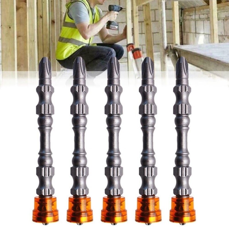 5pcs 65mm Long PH2 Double-head Cross Screwdriver Bits with Magnetic Ring - Image 5