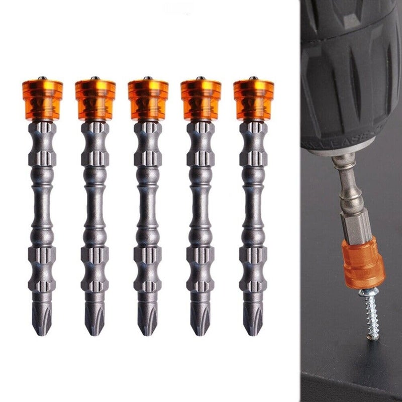 5pcs 65mm Long PH2 Double-head Cross Screwdriver Bits with Magnetic Ring - Image 3
