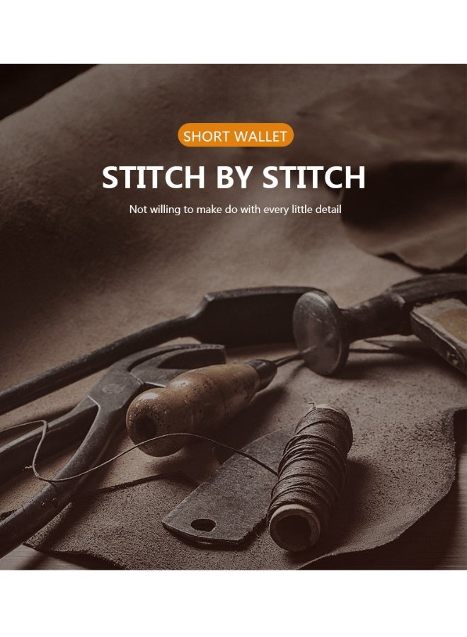 جيانغ بي أو محفظة قصيرة جديدة من جلد البولي يوريثان للرجال - محفظة عملات معدنية مدمجة وحامل بطاقة ، محفظة ثنائية الطي متعددة الوظائف للاستخدام اليومي والبيع بالجملة عبر الحدود - Image 4