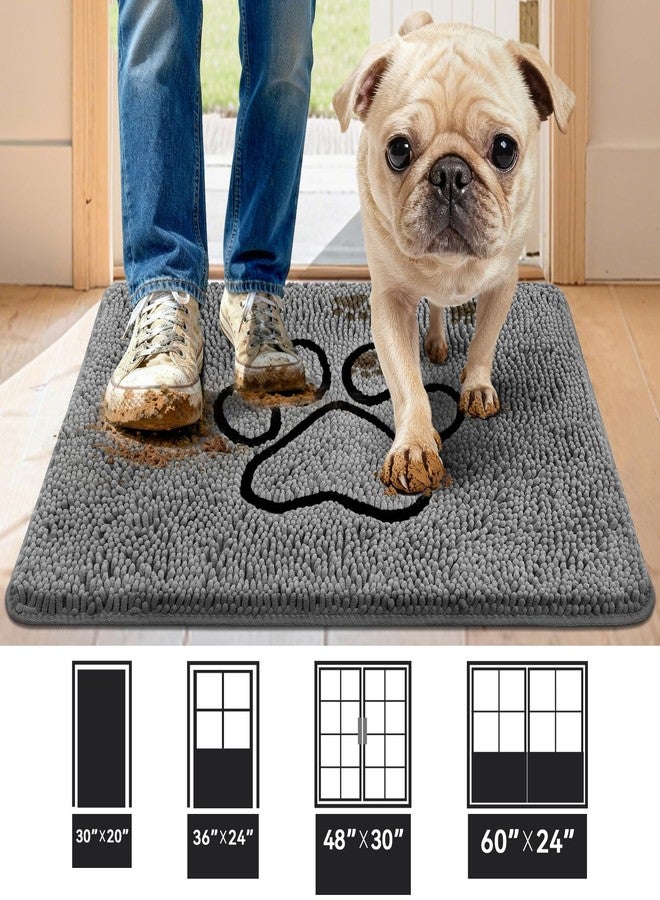 Bcoimo Super Absorbent Dog Door Mat, 30"*20" Anti Slip Mat for Muddy Paws, Pet Rugs for Dirty Paws Washable That Absorbs Moisture and Dirt, for Dog Cage and Pet Resting Carpet - Image 2