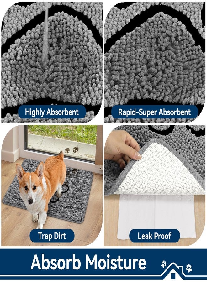 Bcoimo Super Absorbent Dog Door Mat, 30"*20" Anti Slip Mat for Muddy Paws, Pet Rugs for Dirty Paws Washable That Absorbs Moisture and Dirt, for Dog Cage and Pet Resting Carpet - Image 4
