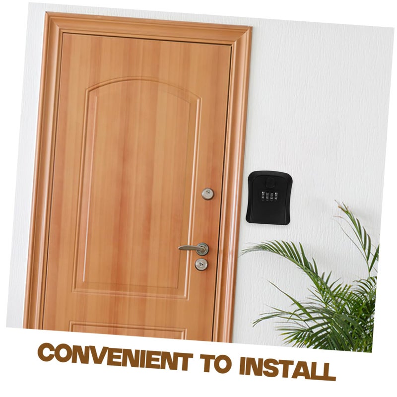 Wall Mount Key Lock Box Portable Security Storage Combination Code Easy Installation - Image 4