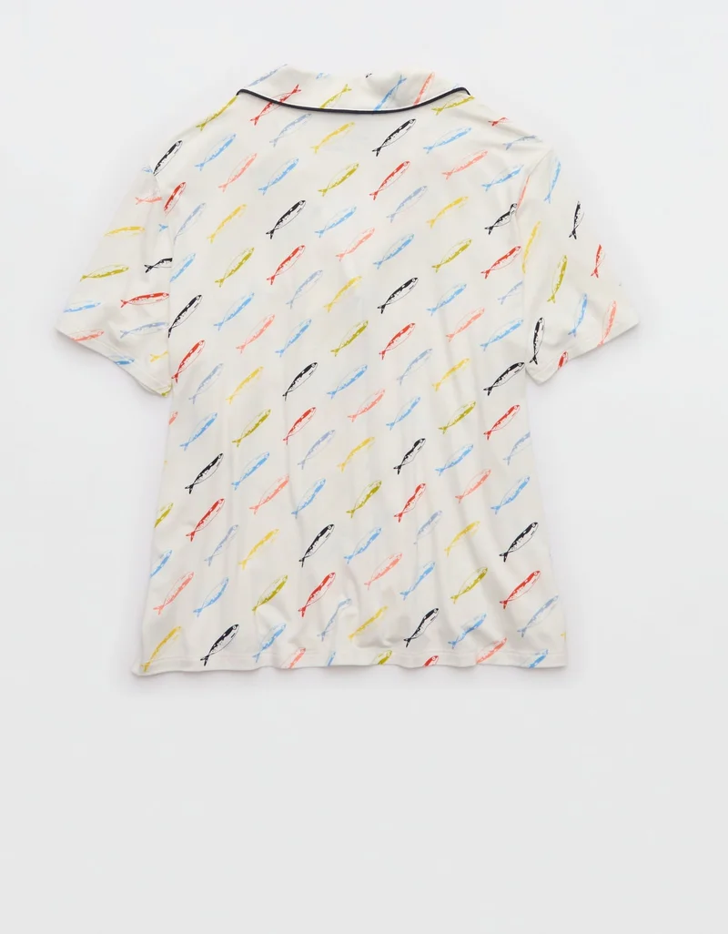 Aerie  Aerie Real Soft® Short Sleeve Pajama Shirt for Women | Best Price UAE