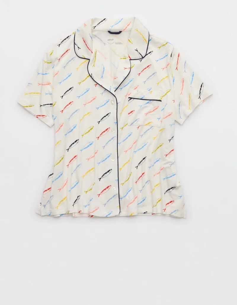 Aerie  Aerie Real Soft® Short Sleeve Pajama Shirt for Women | Best Price UAE