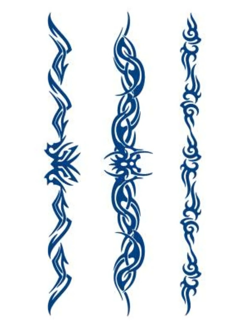 Generic 2 Week Tattoo Semi Permanent Tattoos tribal pattern Sticker, Large Sheet Lasting 2 Weeks Tattoo for Women Girls and Men Realistic Temporary Tattoo Stickers - Image 3