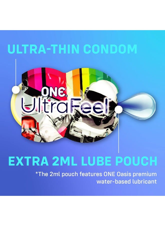 ONE Condoms UltraFeel | Latex Condoms, Condom and Lubricant Combo Pack, 10 Pack - Image 2