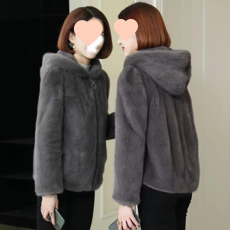 New Fleece Clothing Couple Outdoor Hooded Fleece Clothing Men'S And Women'S Long Hair Coral Fleece Warm Yao Velvet Jacket - Image 1