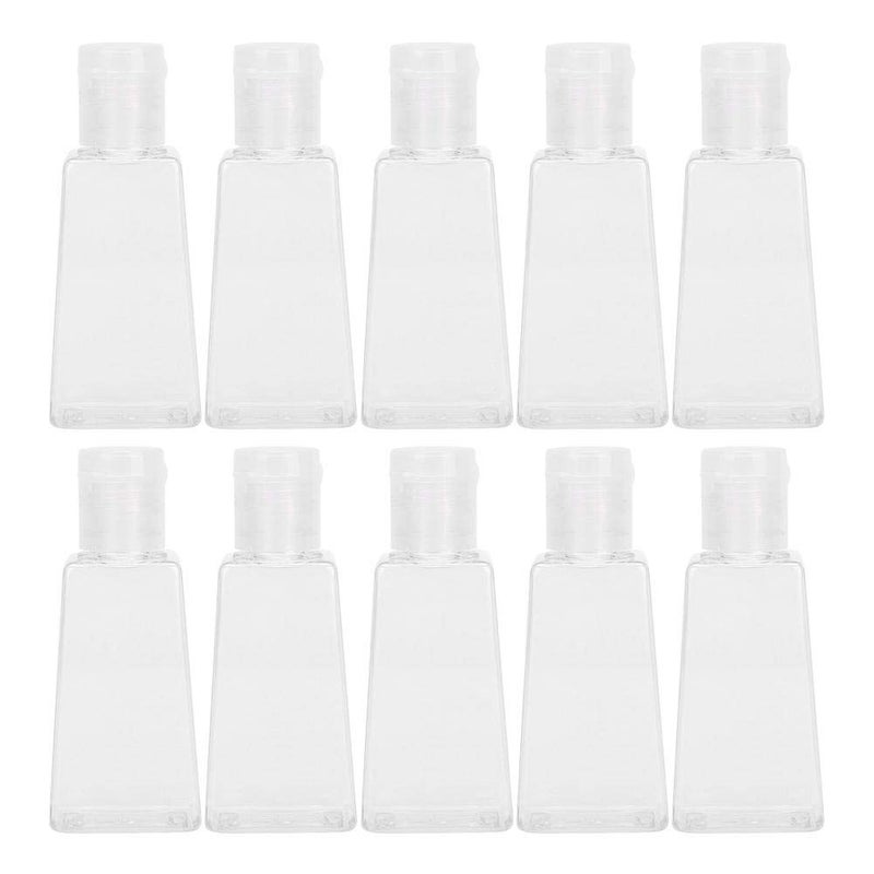 woobles 10pcs Portable Empty Lotion Bottle, Lotion Cream Pump Makeup Cosmetic Travel Refillable Plastic Squeeze Bottle 30ml - Image 1