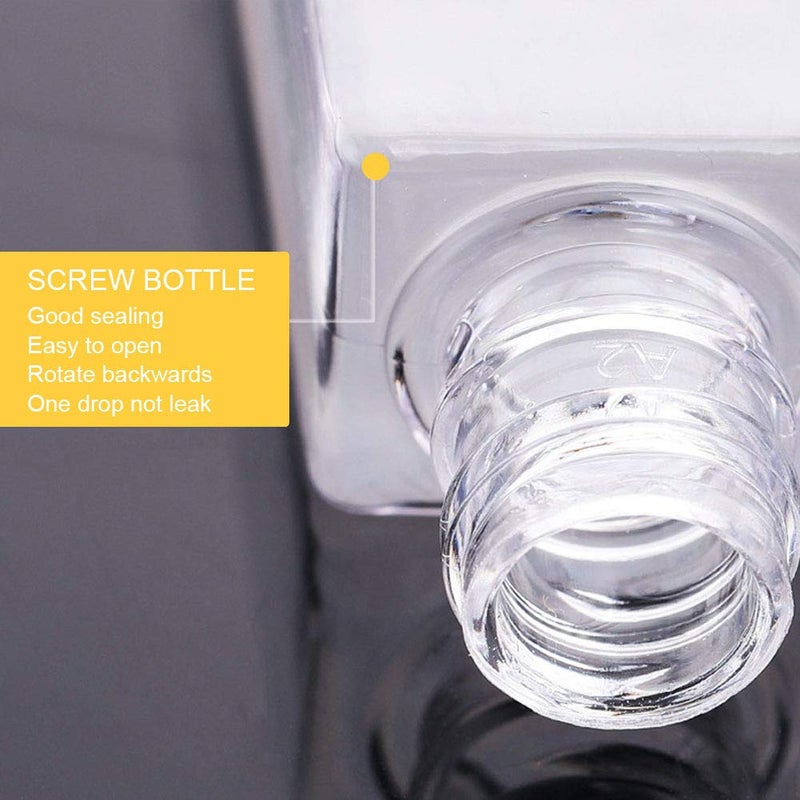 woobles 10pcs Portable Empty Lotion Bottle, Lotion Cream Pump Makeup Cosmetic Travel Refillable Plastic Squeeze Bottle 30ml - Image 4