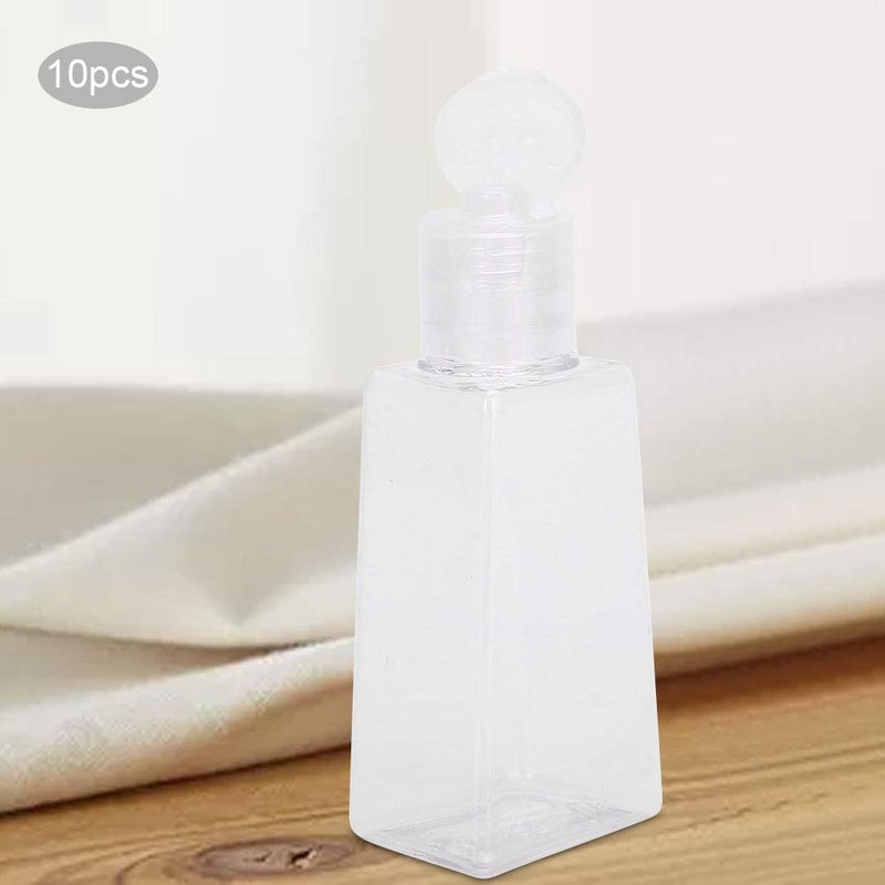 woobles 10pcs Portable Empty Lotion Bottle, Lotion Cream Pump Makeup Cosmetic Travel Refillable Plastic Squeeze Bottle 30ml - Image 2