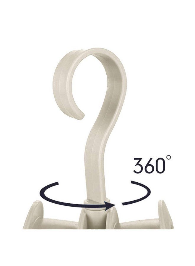 KolorFish Rotating Handbag Hanger Rack Closet Storage Organizer Hooks for Ladies Bag Belt Tie Scarf (Cream, Pack of 4) - Image 3