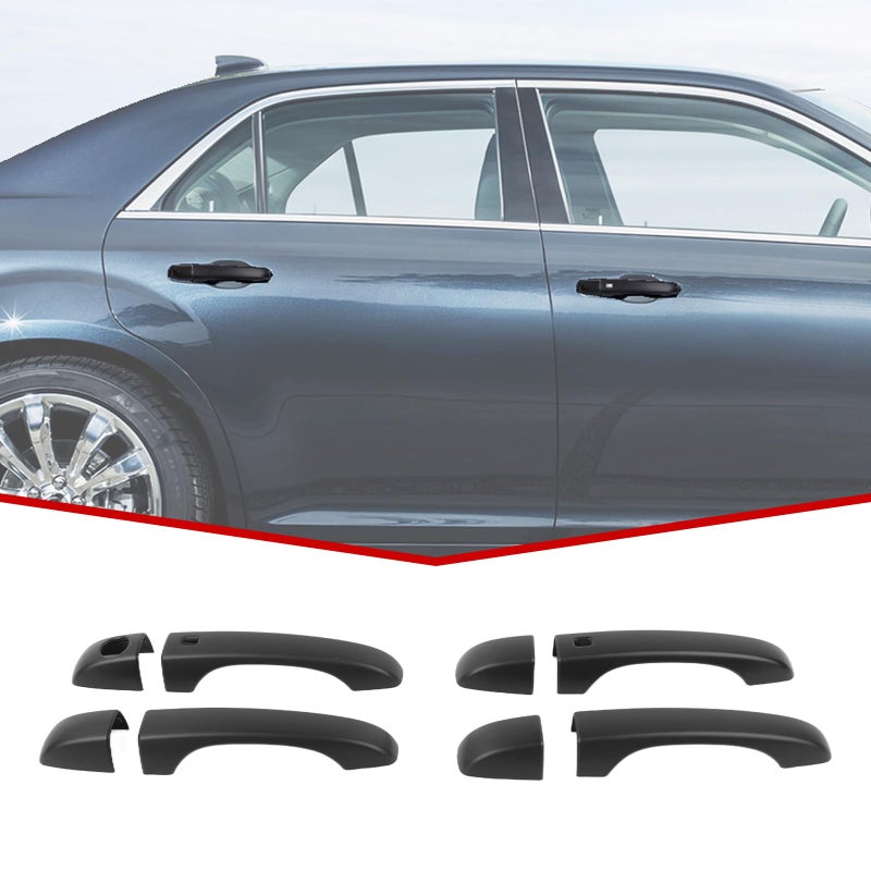 JeCar Door Handle Trim Covers Exterior Accessories Compatible with Chrysler 300300C 20112023 Matte Black