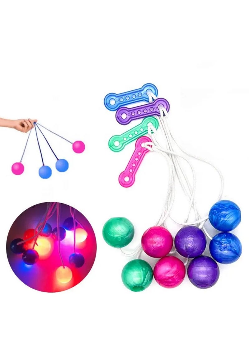 Lato Lato Click Clacker Ball, Hand Wrist Exercise Ball, Colorful Clackers Knockers Balls with light