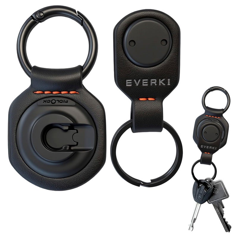EVERKI Quick-Release Leather Keychain â€“ Magnetic One-Hand Detachable Keychain, Secure Quick-Release Key Ring for Backpacks â€“ Compact & Lightweight Design, Ideal Gift for Business Commuters & Travelers - Image 1