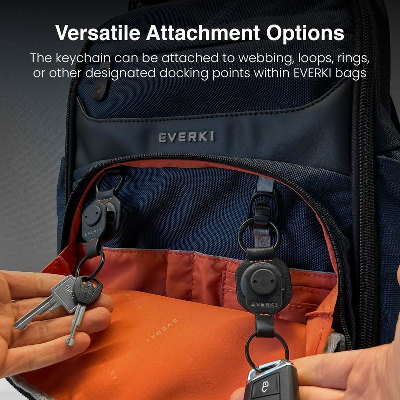 EVERKI Quick-Release Leather Keychain â€“ Magnetic One-Hand Detachable Keychain, Secure Quick-Release Key Ring for Backpacks â€“ Compact & Lightweight Design, Ideal Gift for Business Commuters & Travelers - Image 4
