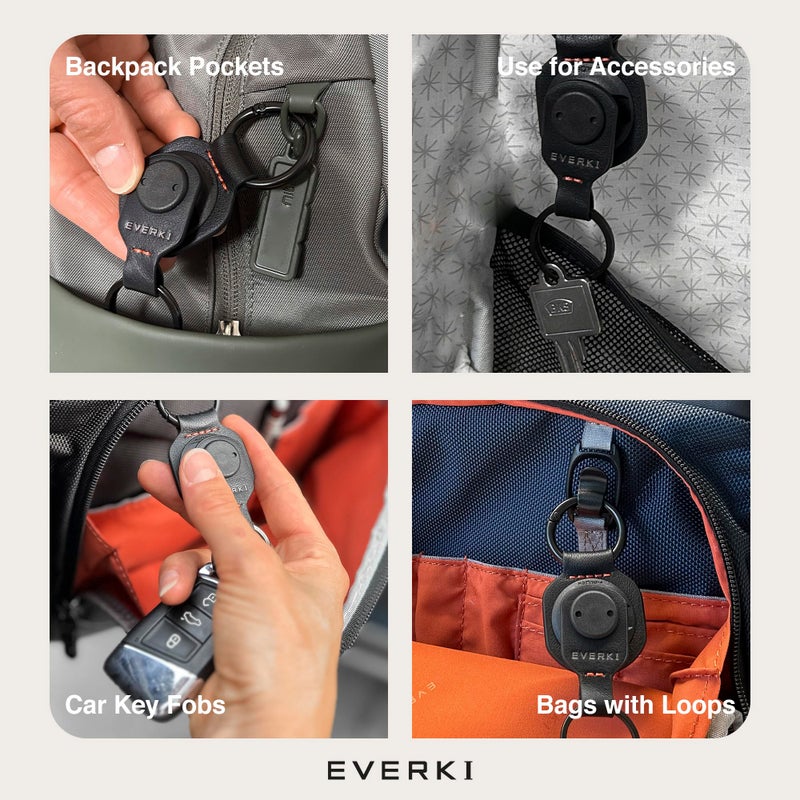 EVERKI Quick-Release Leather Keychain â€“ Magnetic One-Hand Detachable Keychain, Secure Quick-Release Key Ring for Backpacks â€“ Compact & Lightweight Design, Ideal Gift for Business Commuters & Travelers - Image 5
