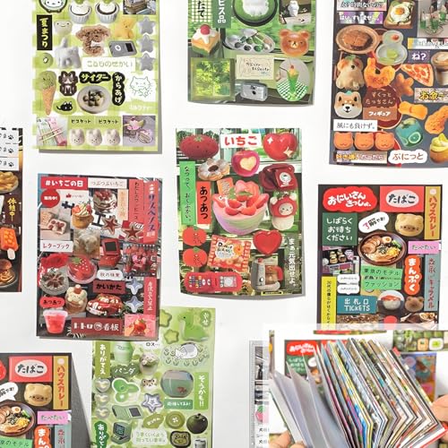 OFIFO® 45-Sheet Japanese Sticker Book with 800+ Kawaii Manga Stickers, Retro Aesthetic Scrapbook and Journal Stickers for Crafts, DIY Journaling and Decoration(#B) - Image 4